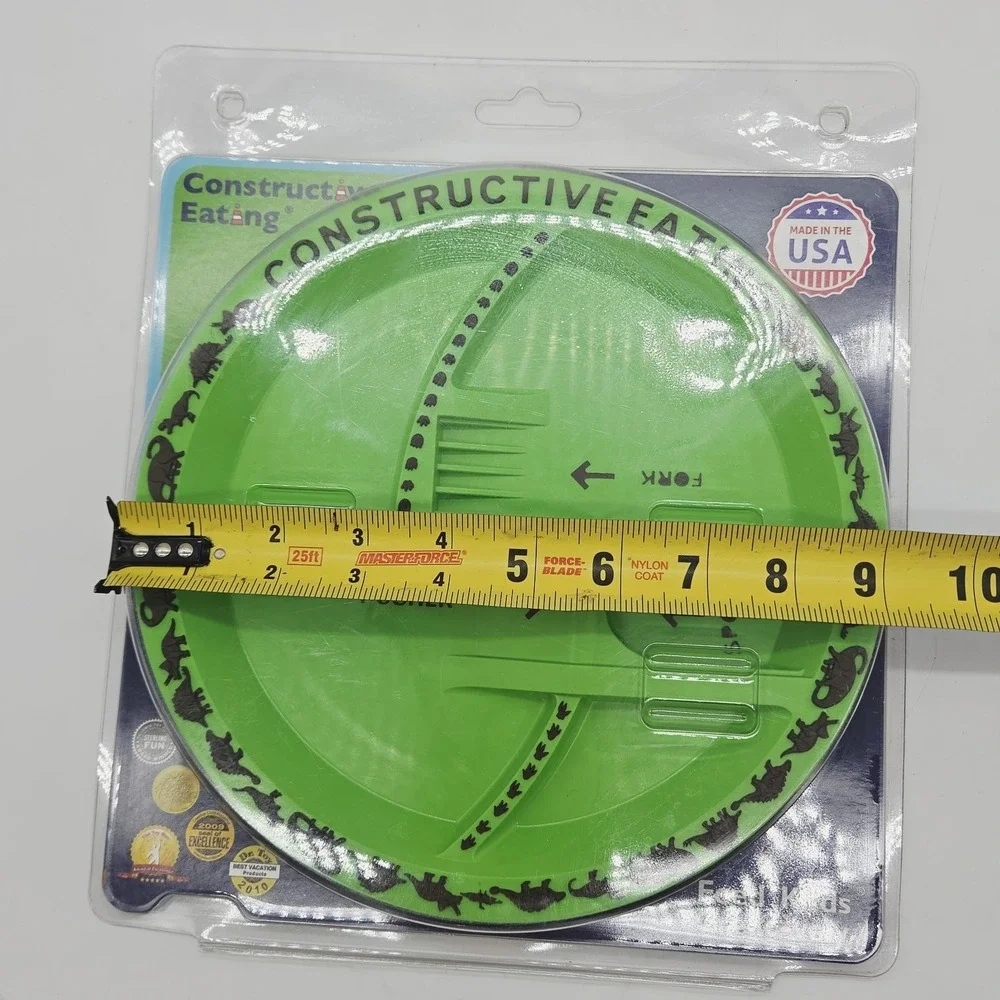 NEW Constructive Eating Plate Dinosaur Theme Feed Kids Creatively Sealed